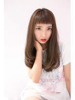 ヘアーアンドファッションシオミエイチ (hair＆fashion shiomi H) 【shiomi H】ぱっつんバング　ワンカールロング