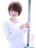 大人かわいいモーブカラー小顔ショートボブ【Cloud zero】