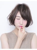 前髪アシメの可愛いボブ