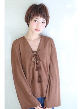 オーロ 宝塚店(ORO) ひし形シルエット束感ショートパーマ韓国マッシュグレーベージュ