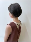 ショートボブ　× 地毛風暗髪