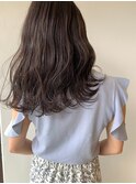 暗髪透明感グレージュ