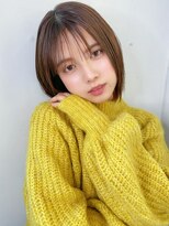 ヘルシー艶髪スリークストレートボブ切りっぱなしボブ