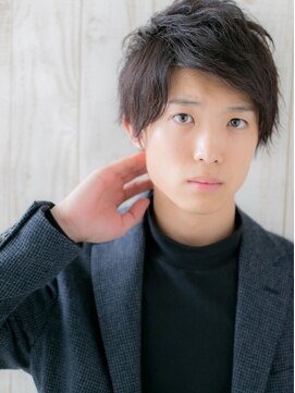 メンズヘア ビーセカンド 草加店(MENS HAIR B-2) 清潔感あるアッシュオリーブ束感ルーズこなれヘアU草加