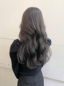 キャンバス バイ ネオリーブ 横浜西口(Canvas by neo.) グレージュ韓国ロングレイヤー顔周りカット【横浜】