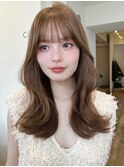 美髪レイヤーカット/顔まわりレイヤー/くびれミディアムレイヤー