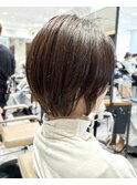 〈岩田莉奈〉地毛風縮毛矯正美髪髪質改善ショートボブ　新宿