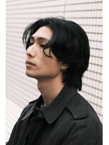 メンズセンターパート