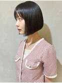 【吉田江梨】前下がり切りっぱなしボブトリートメント艶カラー