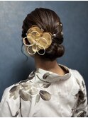 浴衣シニョンヘアセット【浴衣着付お団子ヘア】