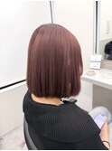 ピンクベージュ/ミディアムボブ【町田】