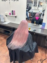 アボックス(abox)&nbsp;ペールピンク/ピンクカラー/エンドカラー/髪質改善/ケアブリーチ