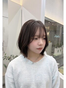 ハローバイシー 仙台(Hello by Sea) 大人可愛いくびれボブ韓国風レイヤーボブ大人ボブ外ハネボブ