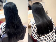 "髪を傷めにくい、ツヤ感UPの最新縮毛矯正"ダメージをより抑えたい方には水素縮毛矯正がおすすめ