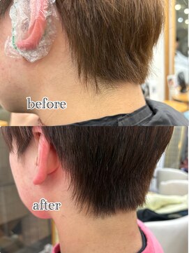 オーシャントーキョー 大阪(OCEAN TOKYO) ワックスなしツーブロックメンズセンターパートニュアンスパーマ