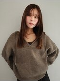 生田ナチュラルレイヤー/前髪ありロング