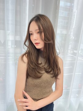 ボタン コロン 表参道 原宿(VOTAN COLON) オリーブブラウン/レイヤーカット/透明感カラー/韓国ヘア