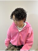 メンズウルフ/波巻きパーマ