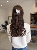 ハーフアップアレンジ