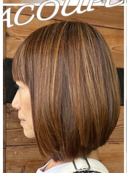 ラクープ(LA COUPE)の写真/透明感のあるグレイカラーとハイライトで白髪ぼかし！大人上品な髪色をご提案♪