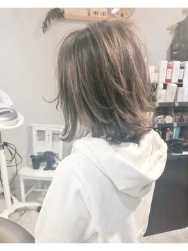 ヘアーアンドアトリエ マール(Hair&Atelier Marl) 【Marl】カシスベージュカラーの無造作ミディ♪