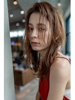 オースティン 門前仲町(AUSTIN)&nbsp;大人かわいい前髪セシルカットココアブラウンフリンジウェーブ