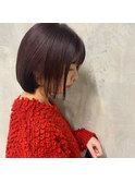 カシスカラー　ボブ　ミニボブ　篠原恵里奈