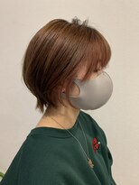 ジャムズヘアアンドスパ 岩国店(JAM's hair &spa) 耳かけショートボブ×ピンクベージュ