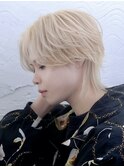 ハイトーン ホワイトベージュ マッシュウルフ ウルフ 韓国 韓流