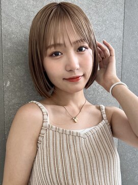 ロンド 表参道店(Lond) 【Lond表参道倉崎涼】ミルクティーカラーが似合うミニボブ！