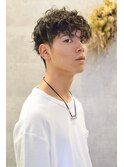 外国人風マッシュリッジパーマ×ツーブロック