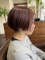 スープレックス ヘアーデザイン(SOUPREX HAIR DESIGN) 大人女性のネープ刈り上げ艶ピンクボブ　髪質改善