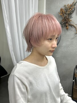 シエン 恵比寿(CIEN) マッシュウルフのペールピンクカラー