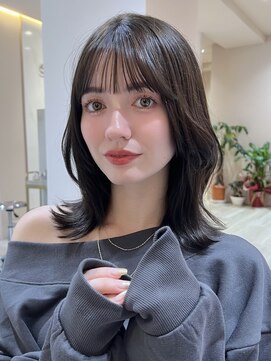 サンド ミュウ 横浜店(sand mieu) ボブディオリーブベージュ髪質改善縮毛矯正フェイスレイヤー