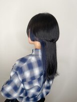 リー 東三国(Lee)&nbsp;ロングウルフ×インナーカラーブルー