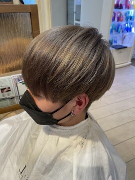 ハピネスフィール 宇治店(Happiness FEEL) 韓国マッシュミルクティーベージュブリーチ金髪グレージュ