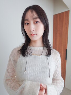 エンス 銀座(Ence) ココアブラウン/ミディアムレイヤー/オリーブグリーン/小顔/銀座