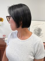ヘアー アイス 御器所本店(HAIR ICI) 黒髪小顔レイヤーボブパーマ×暗髪透明感冬カラー