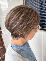 リドル ヘアー 駒生店(Riddle HAIR) 細めハイライトのショートボブ