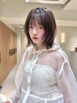 フィルムス 横浜(FILMS+) ひし形レイヤーボブハッシュ/顔周り/オリーブベージュ/横浜+