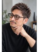 大人メンズアップバングショート