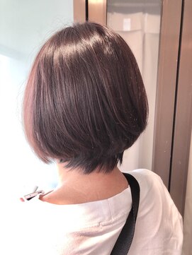 ヘアーサロンヴォイス 大野城店(Hair Salon Voice) ショートボブ、ピンクベージュ