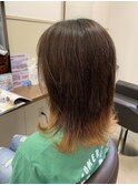 《見附　今町》毛先デザインカラー　外はねセミロング