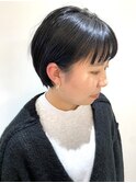 【FOLK】透明感就活ブラック☆似合わせワイドバングショート♪