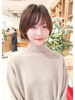 ルエ(rue) 大人可愛い20代30代40代小顔ウルフレイヤーボブ丸みショートボブ