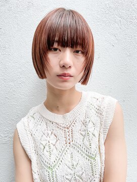 ミィ 表参道(mee.) マチルダボブ/ピンクベージュ/インナーグレージュ　ハセガワ