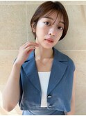 ショート/ショートボブ/シースルーバング/小顔ショート/銀座