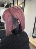 #黒髪#ボブルフ#ネビージュ#小顔#ワンレン
