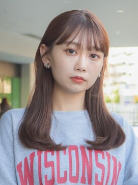 ガーデンヨコハマエスト(GARDEN YOKOHAMA est) ミディアム　似合わせカット　レッドブラウン　フルバング