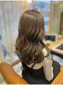 ブリーチなし/ペールベージュ/くびれヘア